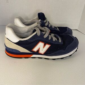 New Balance 515 Size 3 Athletic Casual Sneakers Shoes Blue Orange Gray Lace Up